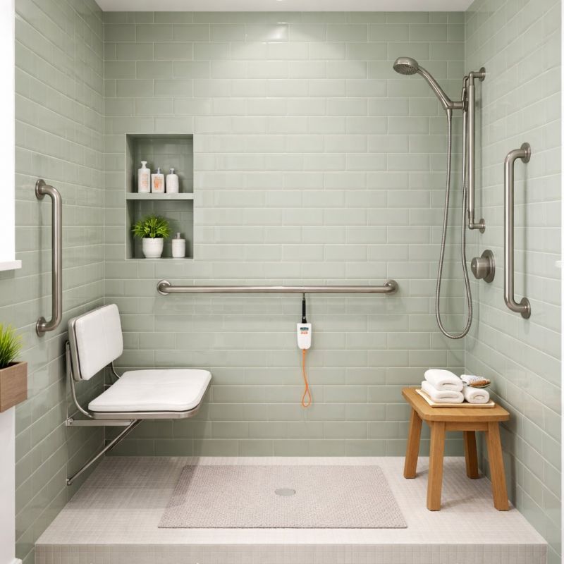 Walk In Shower Installation detail